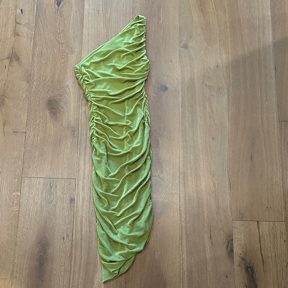 Likely Green One Shoulder Dress